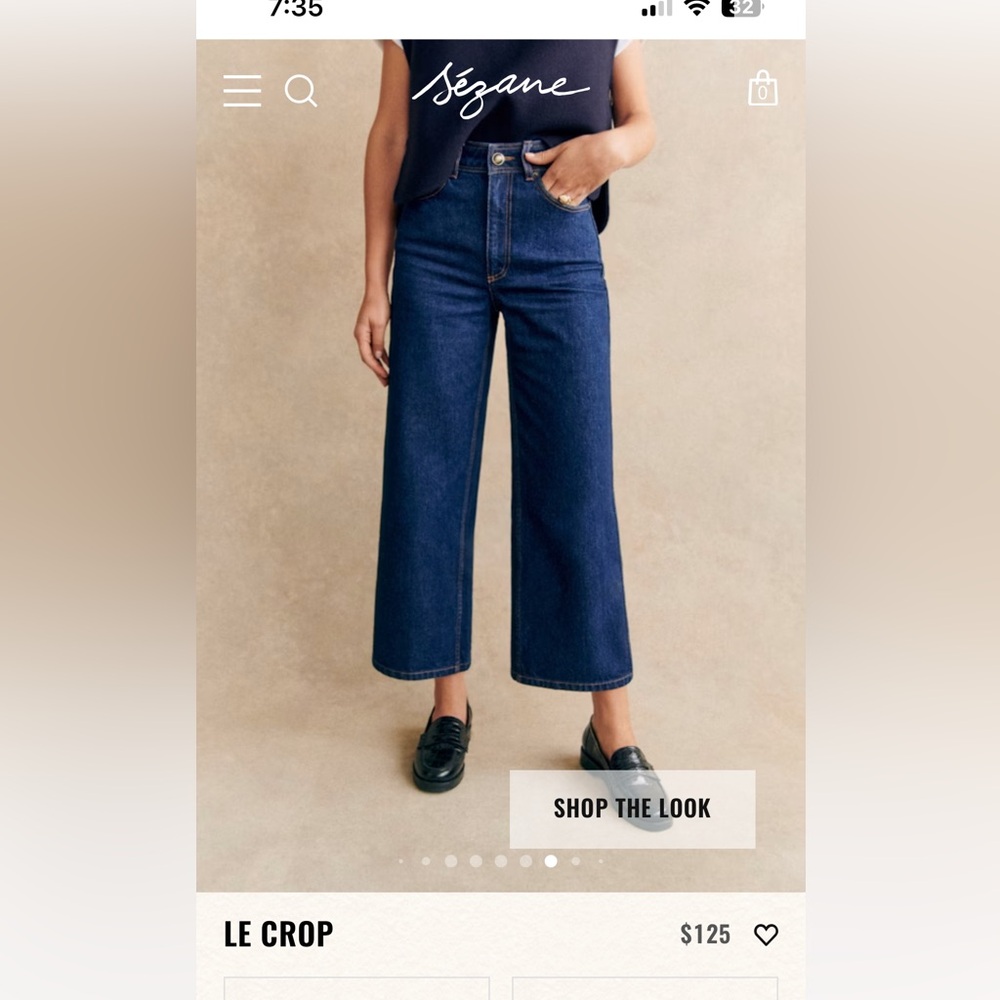 Sezane Le Crop jeans - Size 14US (EU 46) like new/EUC - Picture 6 of 7